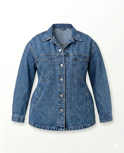 CAMPERA OVERSIZE RÍGIDA AZUL