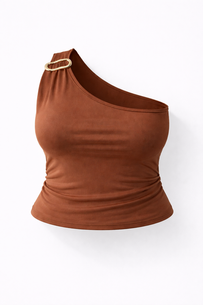 TOP HEBILLA CHOCOLATE TALLES 6 y 8