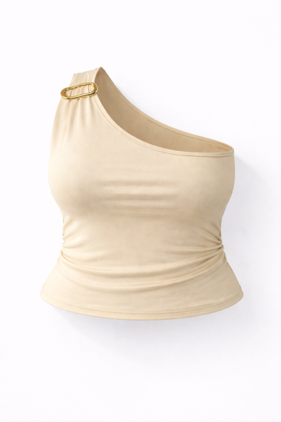 TOP HEBILLA CREMA TALLES 6 y 8