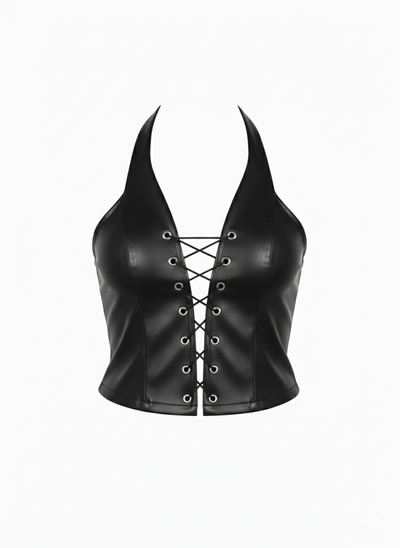 CORSET ENGOMADO NEGRO