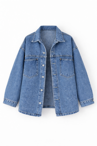 CAMPERA OVERSIZE RÍGIDA AZUL