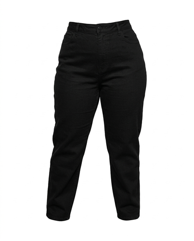JEAN MOM NEGRO RÍGIDO 