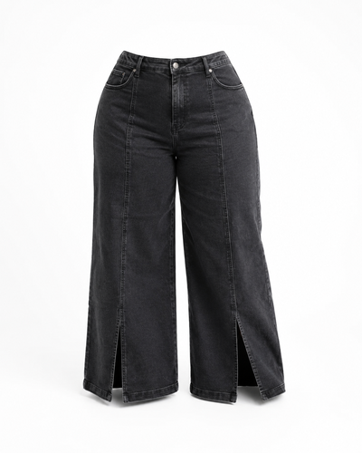 JEAN WIDE ABERTURAS NEGRO RÍGIDO (ingresa miércoles)