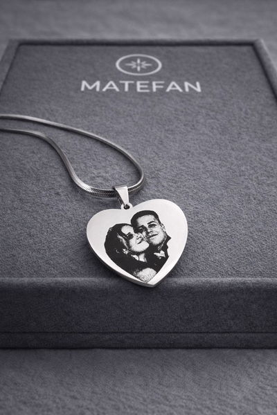 Collar FOTOGRABADO CORAZON GRANDE