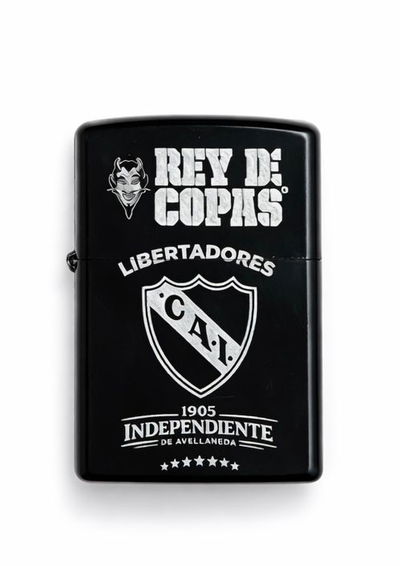 INDEPENDIENTE - ENCENDEDOR NEGRO GRABADO LASER - SIMIL ZIPPO