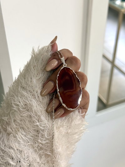 Conjunto ágata plata 