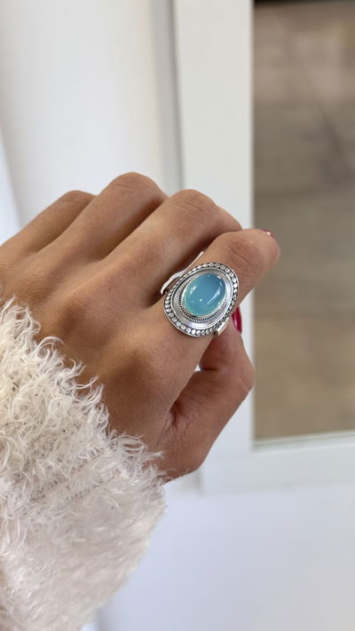 Anillo aquamarina 