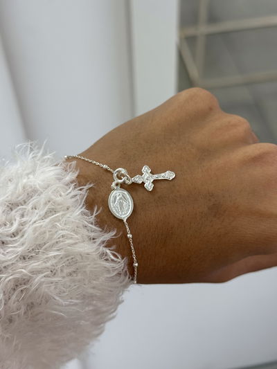 Pulsera denario virgen medalla milagrosa 