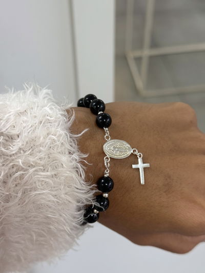 Pulsera denario ónix 