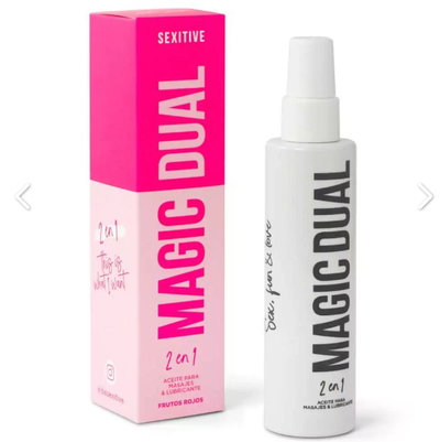 MAGIC DUAL ACEITE Y LUBRICANTE FRUTOS ROJOS 
