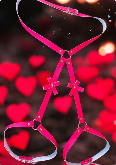 Arnés de cola Fluo brillan con la luz violeta 