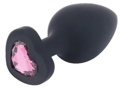 PLUG ANAL DE SILICONA TAMAÑO S EN FORMA DE CORAZÓN 