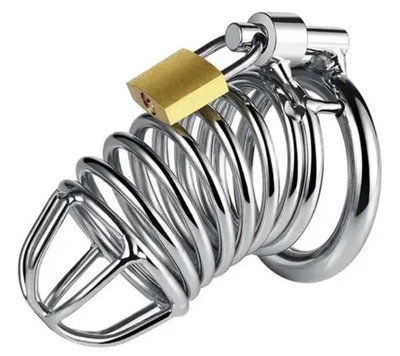 JAULA CASTIDAD DE METAL ANILLO PENEANO BDSM SUMISIÓN 