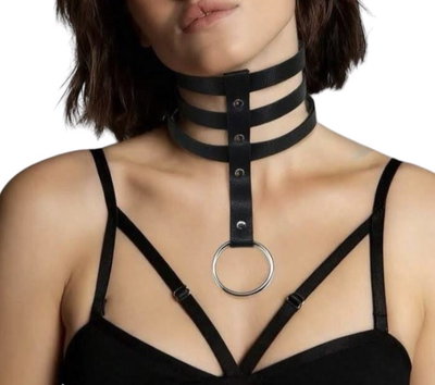 CHOKER TRES TIRAS CON ARO 