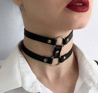 CHOKER DOS TIRAS DOS AROS 