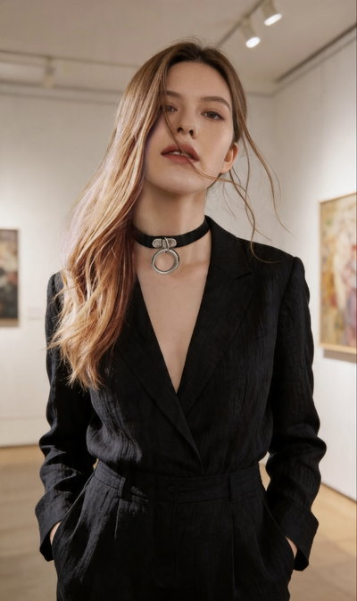 CHOKER CON PRETAL Y ARO 