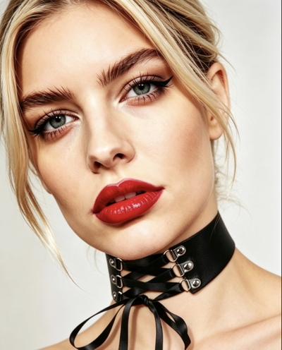CHOKER CRUZADO CON TIRITAS 