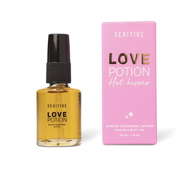LOVE POTION ACEITE COMESTIBLE PARA BESOS CHAMPAGNE CON Y FRAMBUESA 