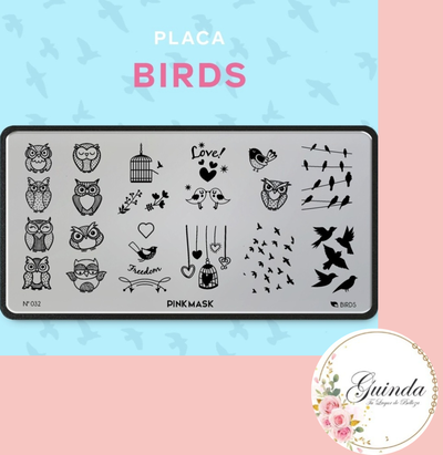 Placas Stamping Pink Mask #3