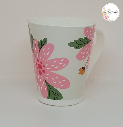 TAZA ESTAMPADO FLORES