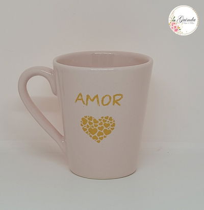 TAZA ESTAMPADA LOVE ROSA