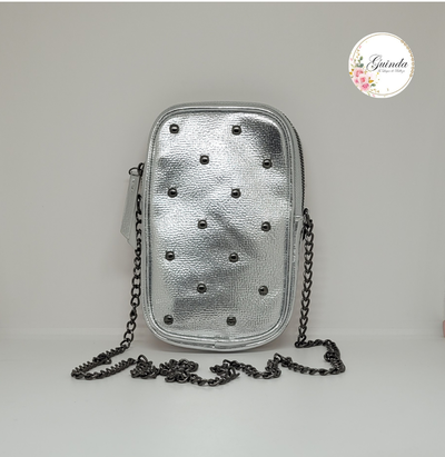 BANDOLERA GRIS PLATA 
