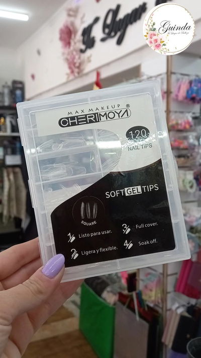 TIPS DE SOFT GEL CUADRADAS CHERIMOYA