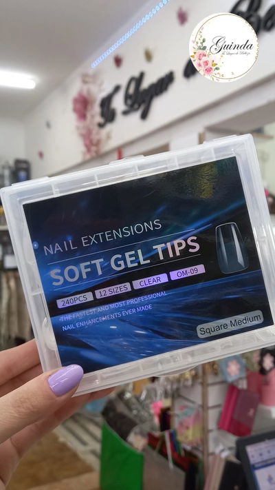 TIPS SOFT GEL CUADRADAS MEDIAS