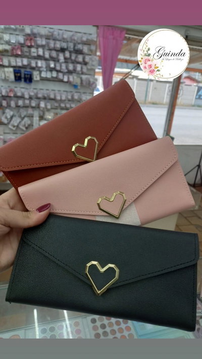 BILLETERA DE DAMA BROCHE CORAZON