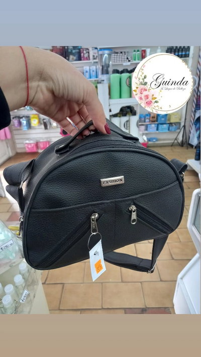 BANDOLERA ECOCUERO NEGRA