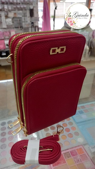 BANDOLERA PORTACELULAR DOBLE CIERRE