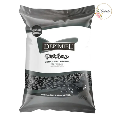 CERA EN PERLAS NEGRA DEPIMIEL X 400
