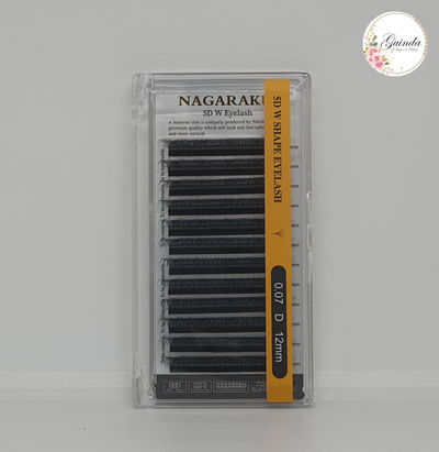 PESTAÑAS 5D PELO POR PELO (12 MM - 0.07D)