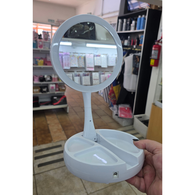 ESPEJO PLEGABLE CON LUZ