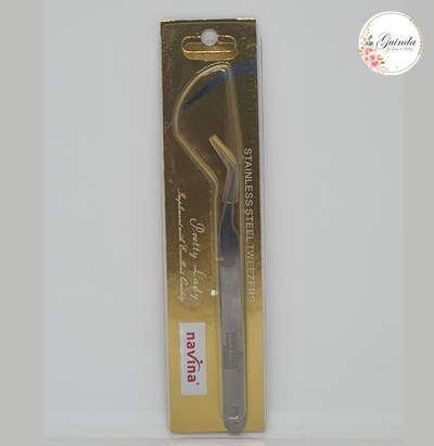 PINZA CURVA PLATEADA NAVINA
