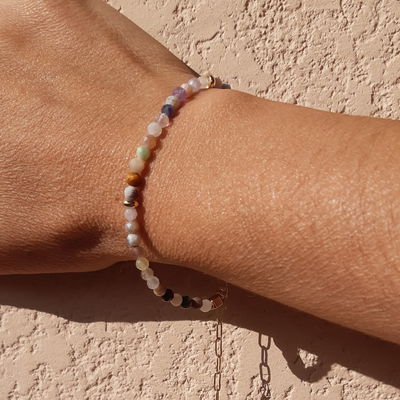 Pulsera multipiedras 18k