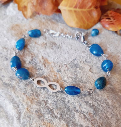 Pulsera Apatita Infinito