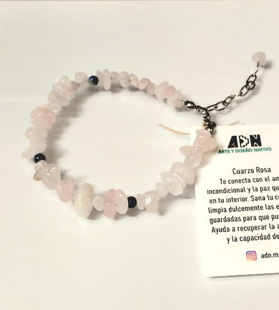 Tobillera Cuarzo Rosa