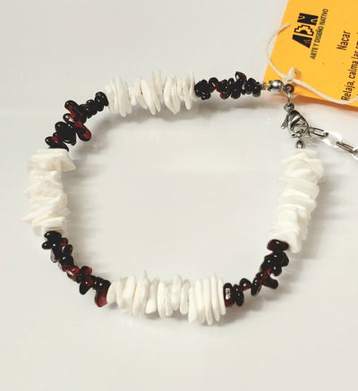 Tobillera de Nácar y Granate