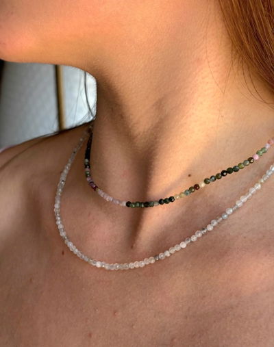 Collar Verano piedras facetadas