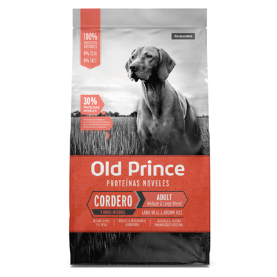 Old Prince Proteínas Noveles Adultos Medianos y Grandes Cordero y Arroz Integral