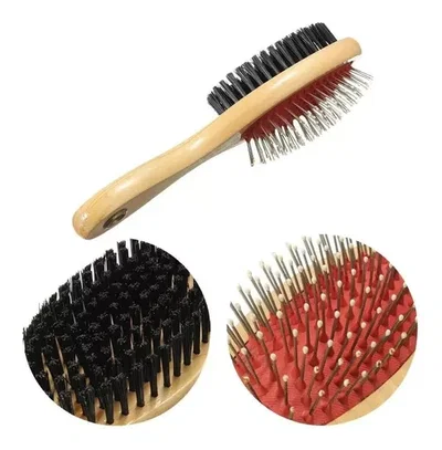 Peine Neumatico Doble Madera 17cm