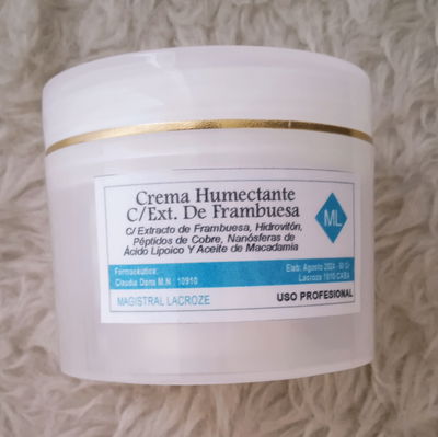 Crema Humectante con Extracto de Frambuesa 