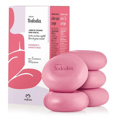 Caja con Jabones Frambuesa y Pimienta Rosa 