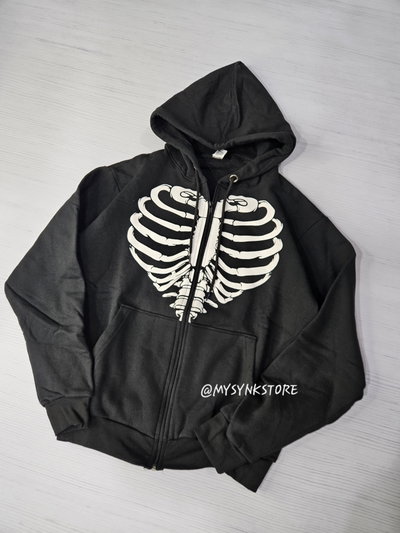 Campera esqueleto corazón