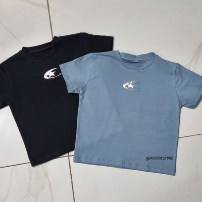 Top aplique triple estrella