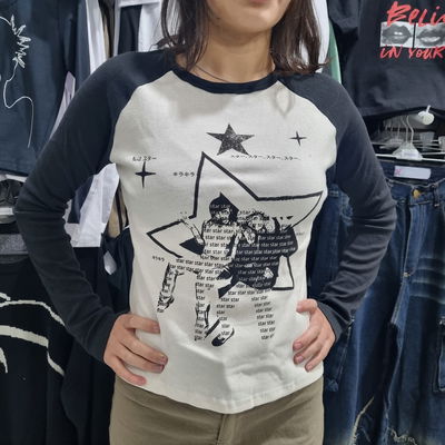 Remera star manga larga 