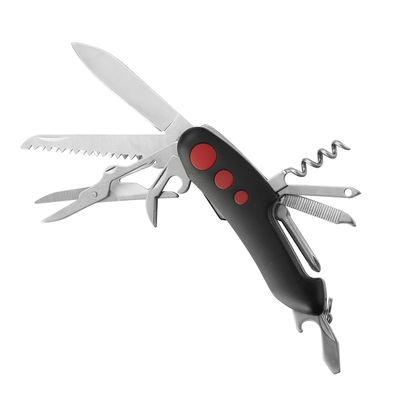 Cortapluma Waterdog 12 Funciones Cuchillo Llavero Camping Color Negro