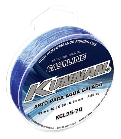 Salida Chicote Kunnan 11mt 0.35-0.70mm Carretel X10 Unidades Color Azul