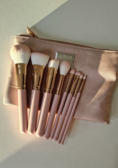 SET DE BROCHAS X8 PINK GOLD- Fascino 